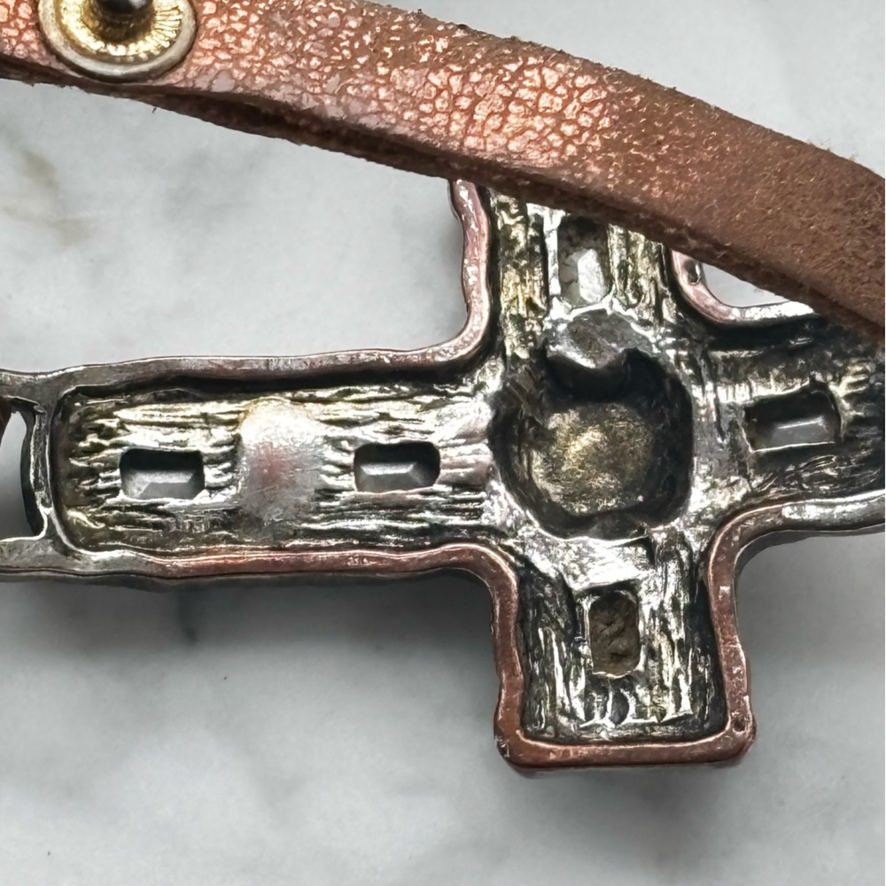 Silver Rhinestone Cross Bracelet - Picture 8 of 13